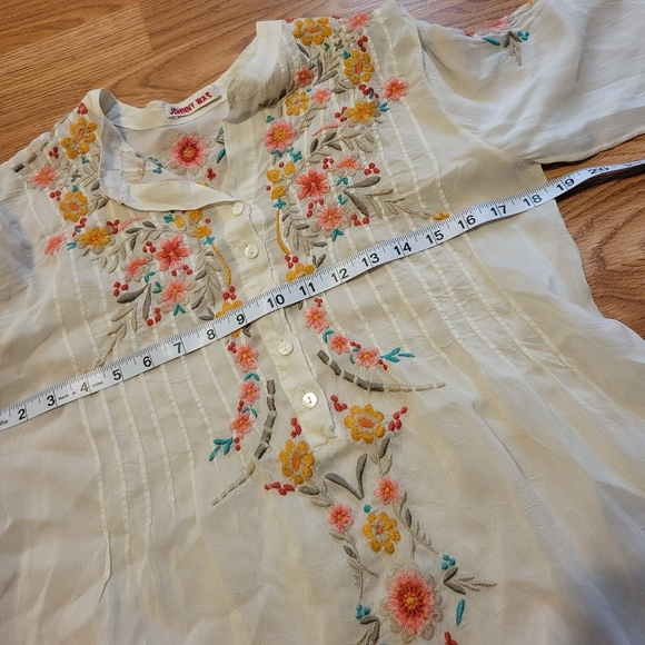 JOHNNY WAS Embroided Tunic Blouse Size S - Picture 8 of 16